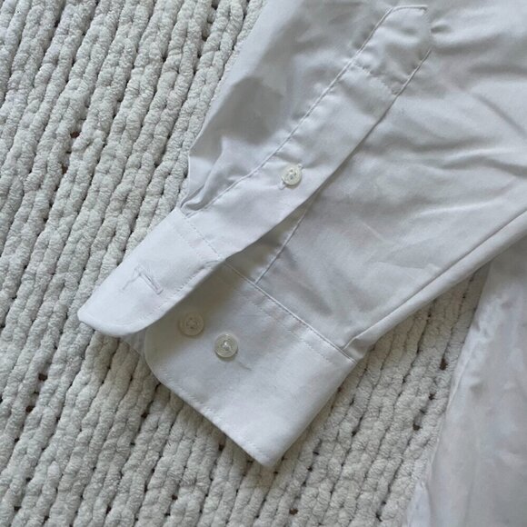 Oscar De La Renta White Button Up Shirt - Size 15.5 - Picture 5 of 5